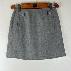 NWT J. Crew Gray Wool Pencil Skirt Size 0